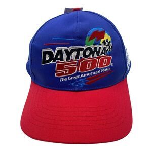 Vintage Daytona 500 World Center Of Racing Head Start Mens Blue Red Hat Cap 2000